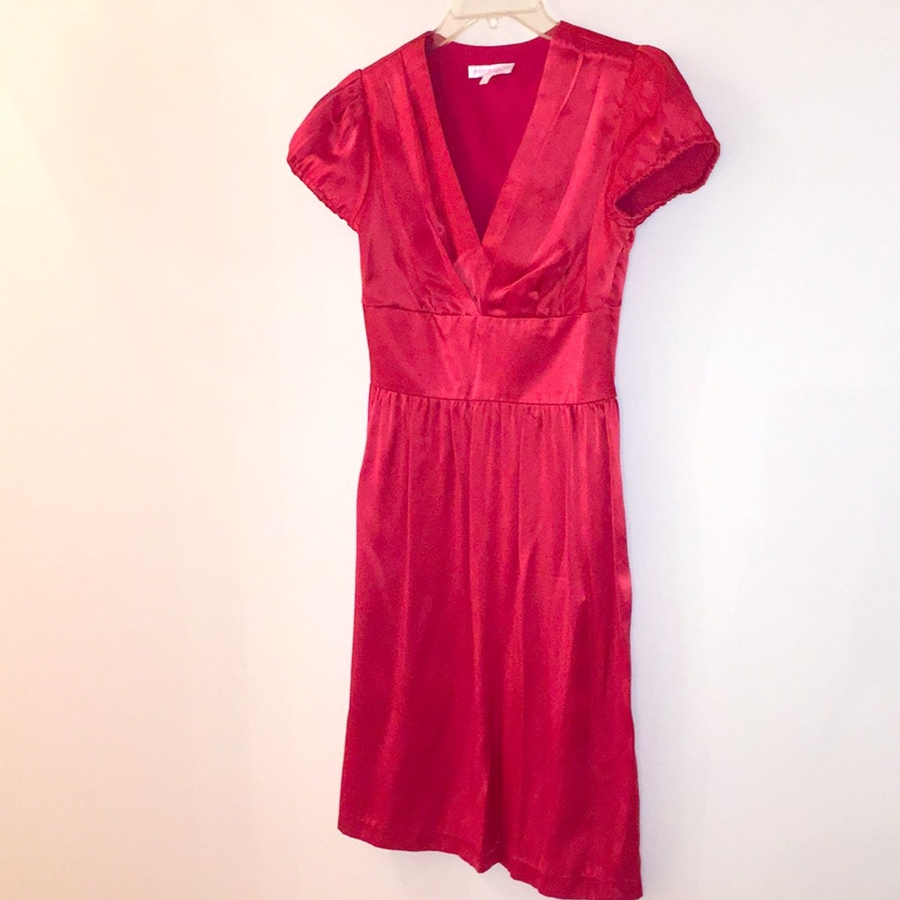 Betsey Johnson red silk dress, size 4